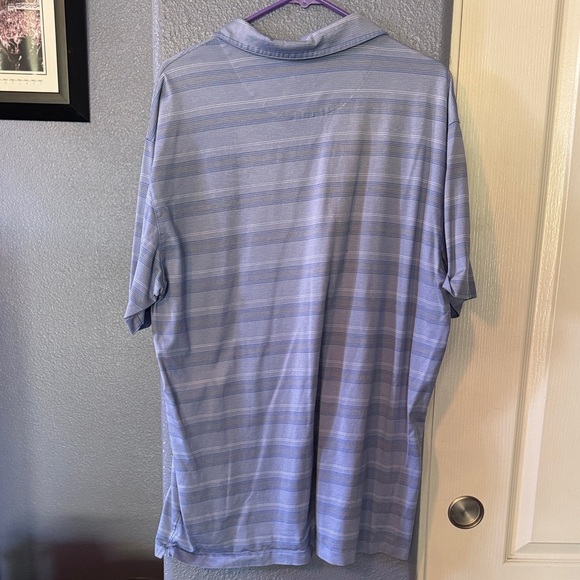 Nike Light Blue Striped Polo Shirt - Picture 4 of 4